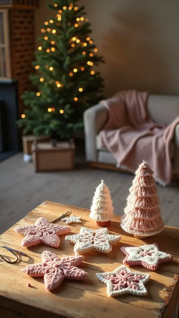 cozy handmade crochet ornaments