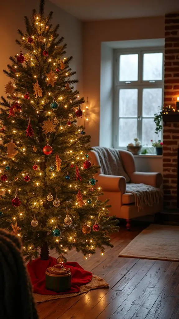 cozy holiday ambiance created