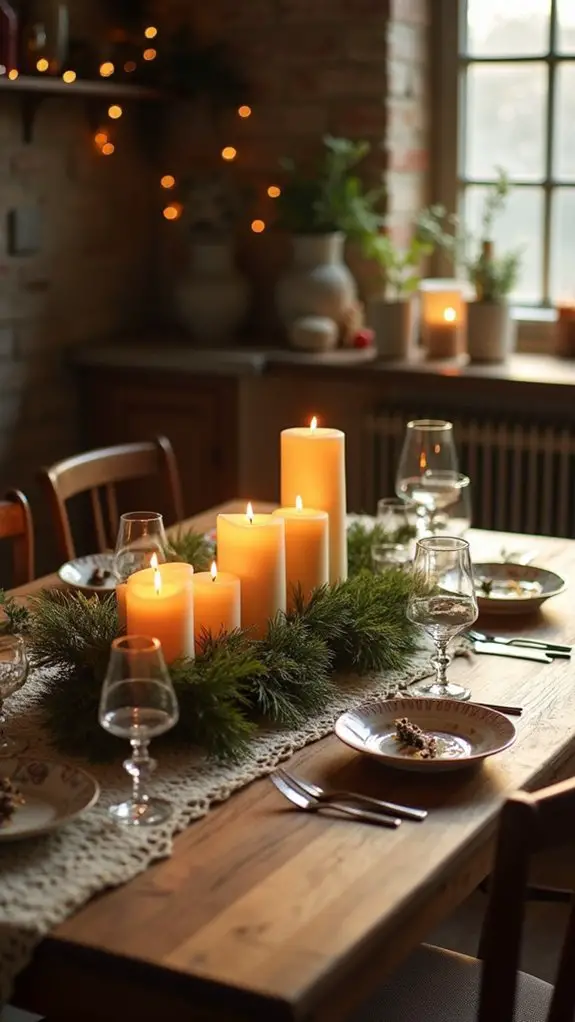 cozy holiday candle ambiance