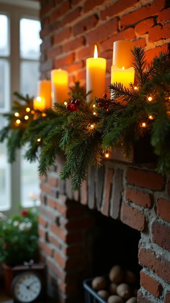 cozy holiday greenery ambiance