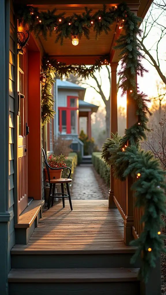 cozy holiday lighted garlands