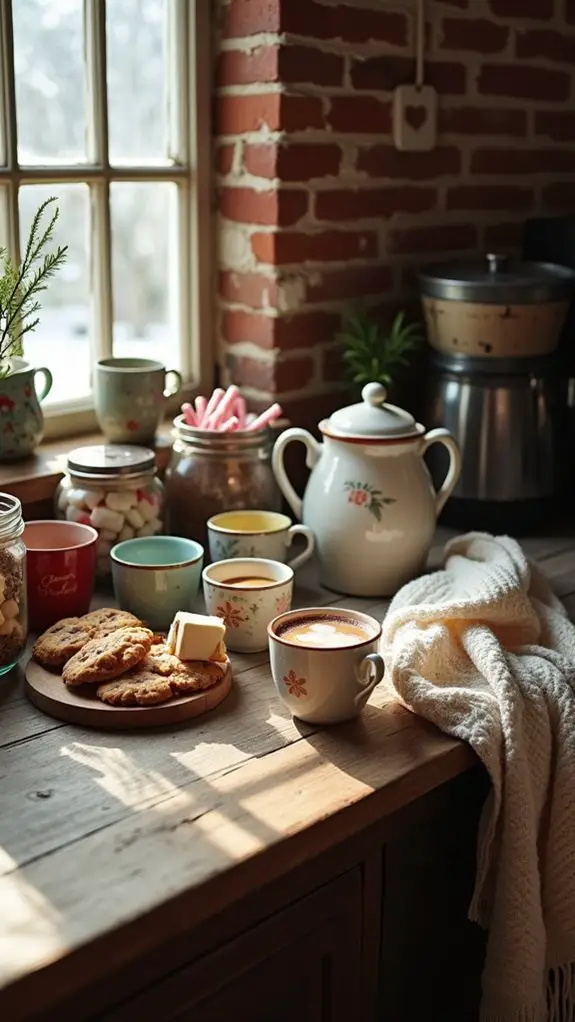 cozy hot cocoa bar