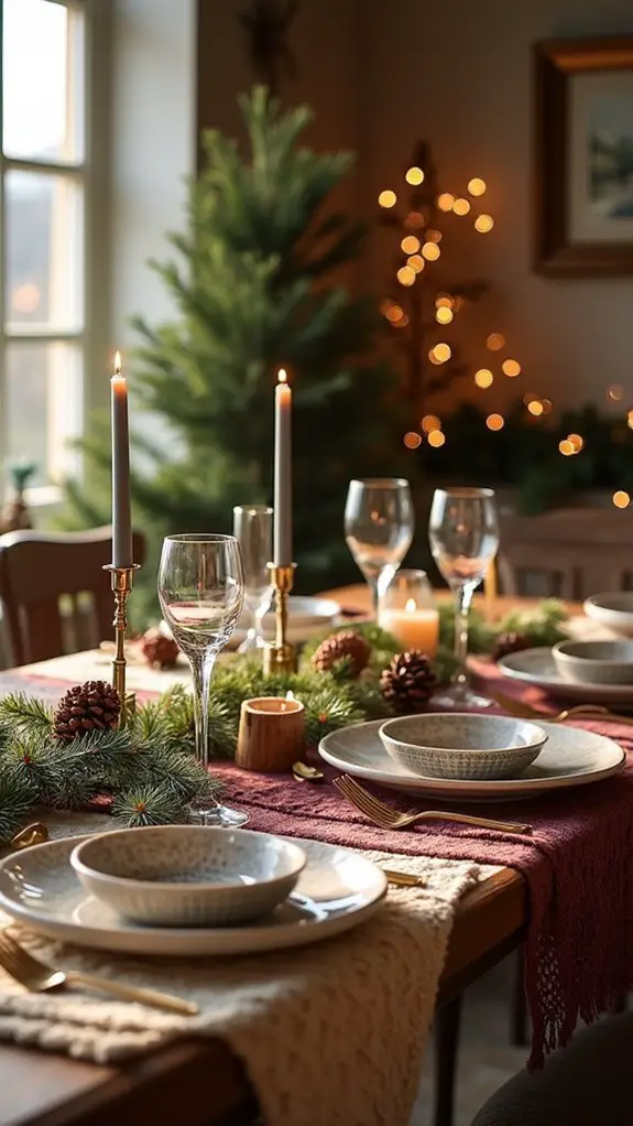 cozy knit textures wooden accents