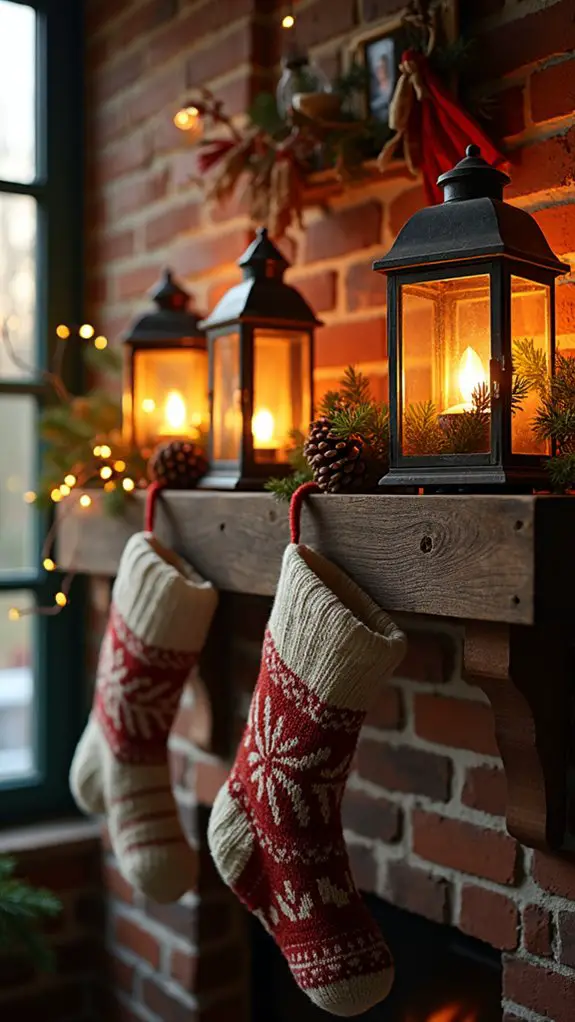 cozy lanterns and stockings