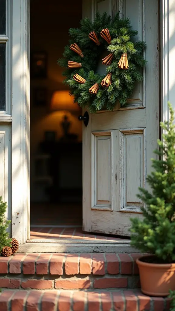 cozy pine cinnamon wreath