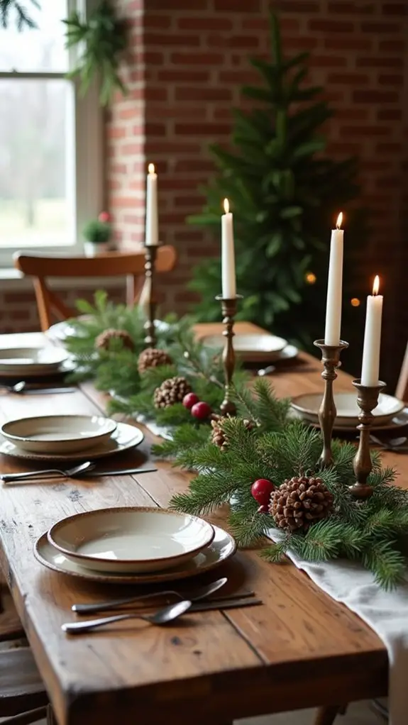 cozy rustic christmas setting