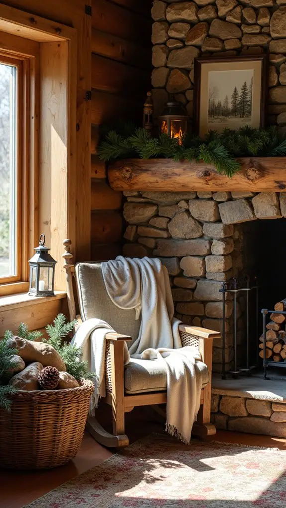 cozy rustic firewood display