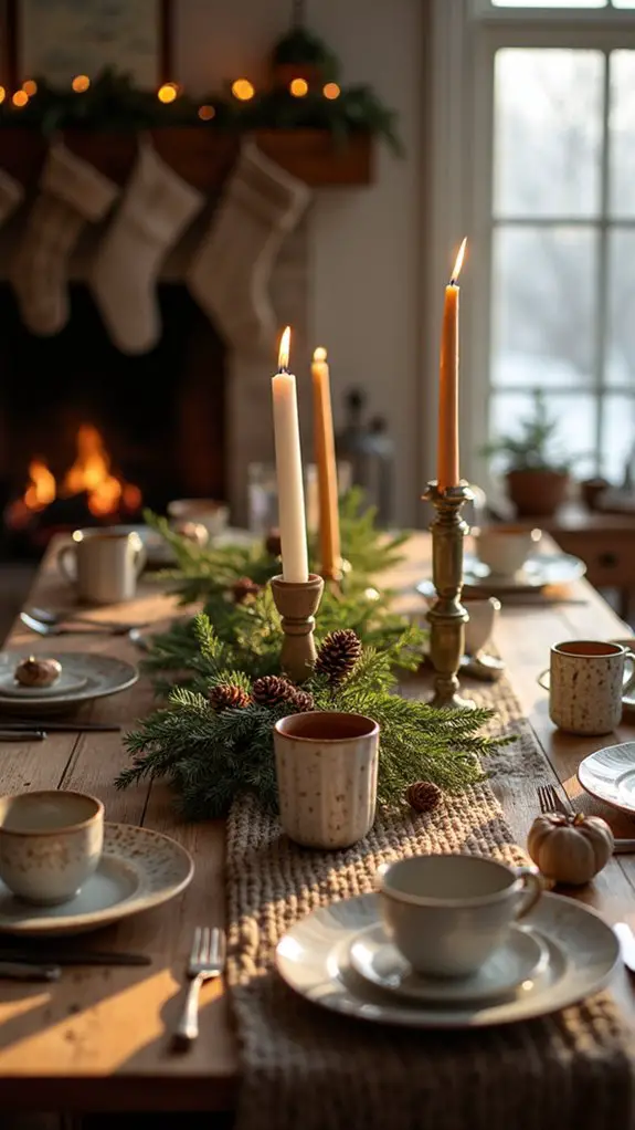 cozy rustic holiday table