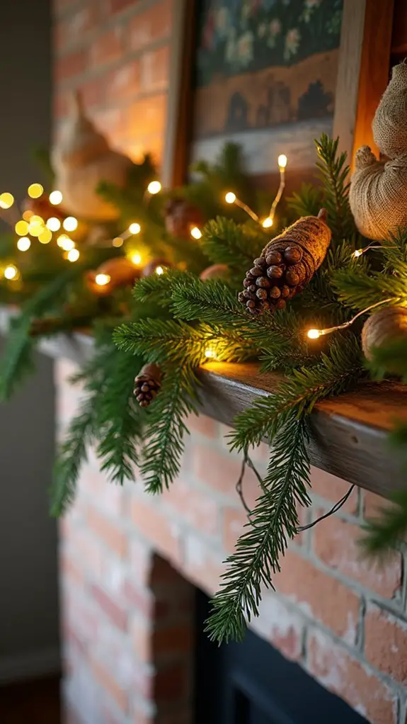cozy rustic twinkle lights