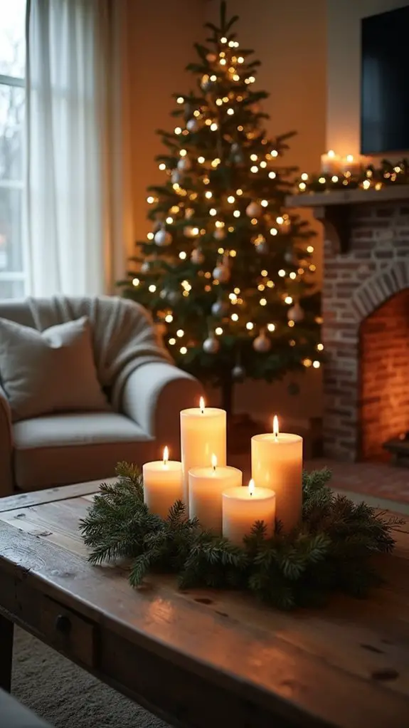 cozy scented candle ambiance