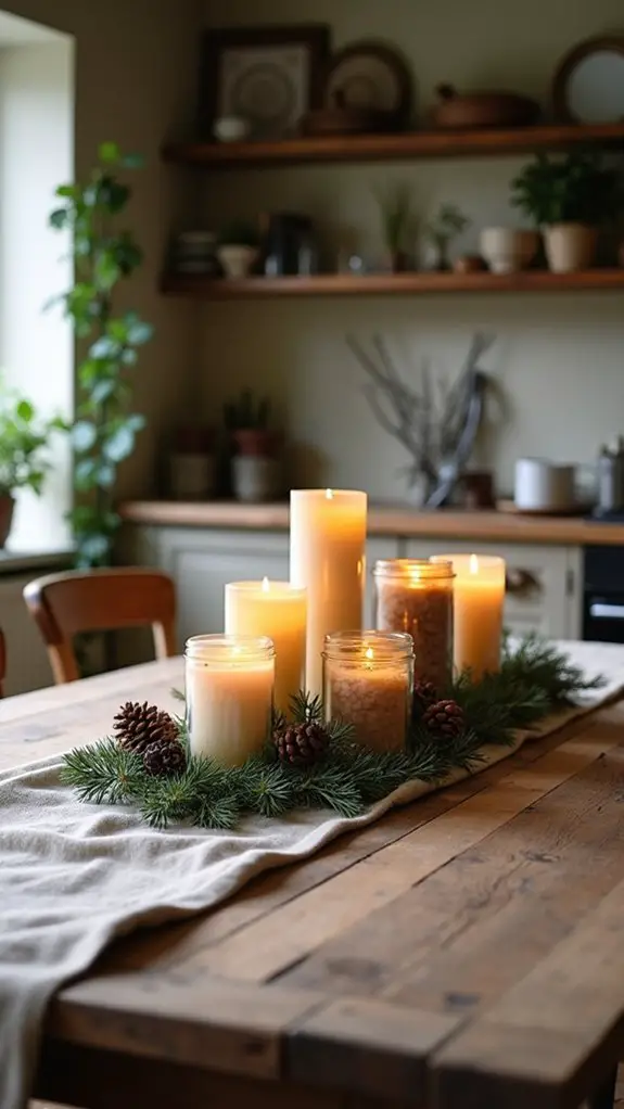cozy scented candle ambiance