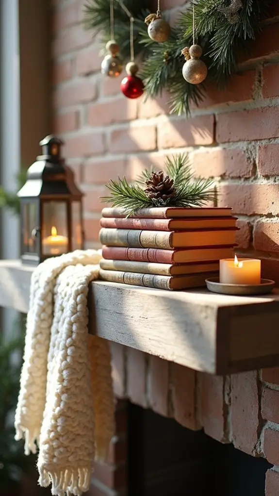 cozy seasonal book display