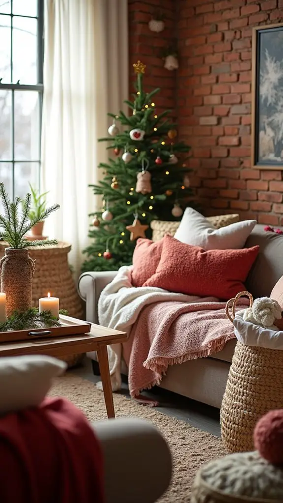 cozy storage with baskets