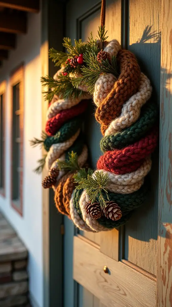 cozy sweater wreath decoration