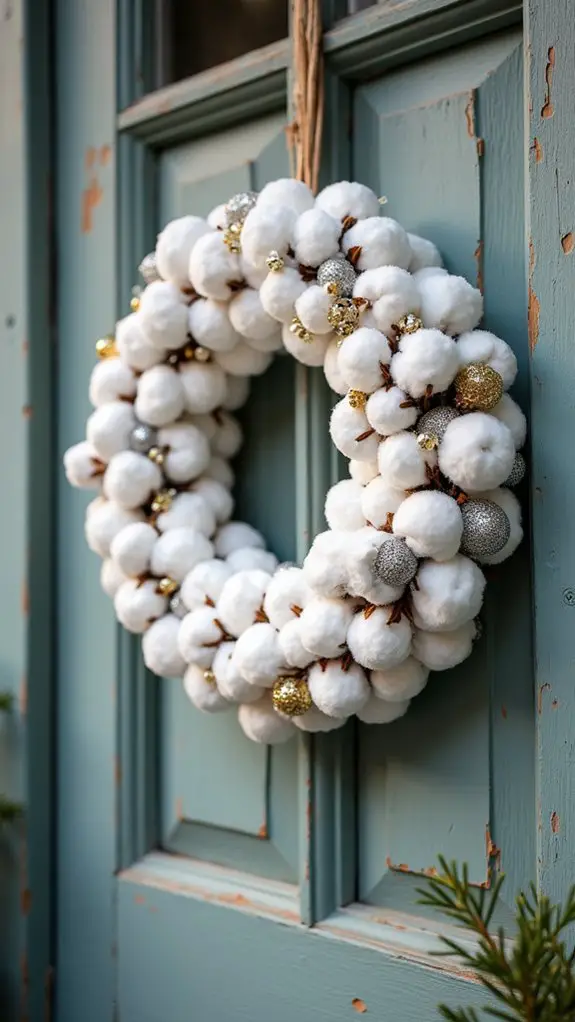 cozy textured holiday wreath