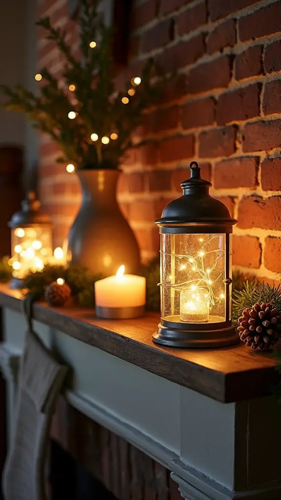 cozy twinkle light lanterns