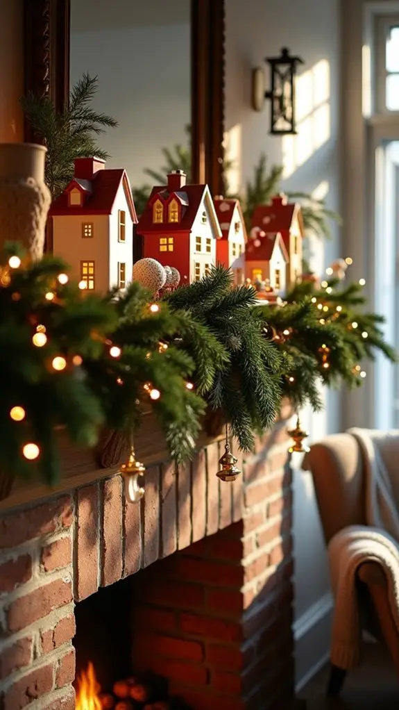 cozy vintage village display