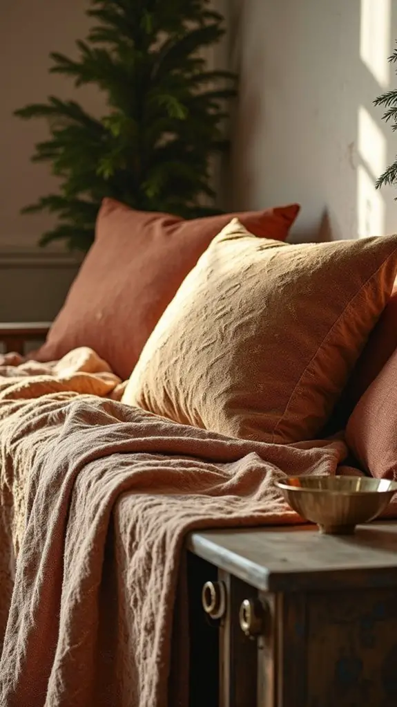 cozy warm metallic accents