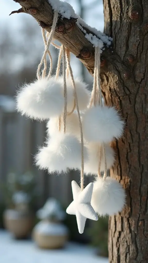 cozy white plush decorations