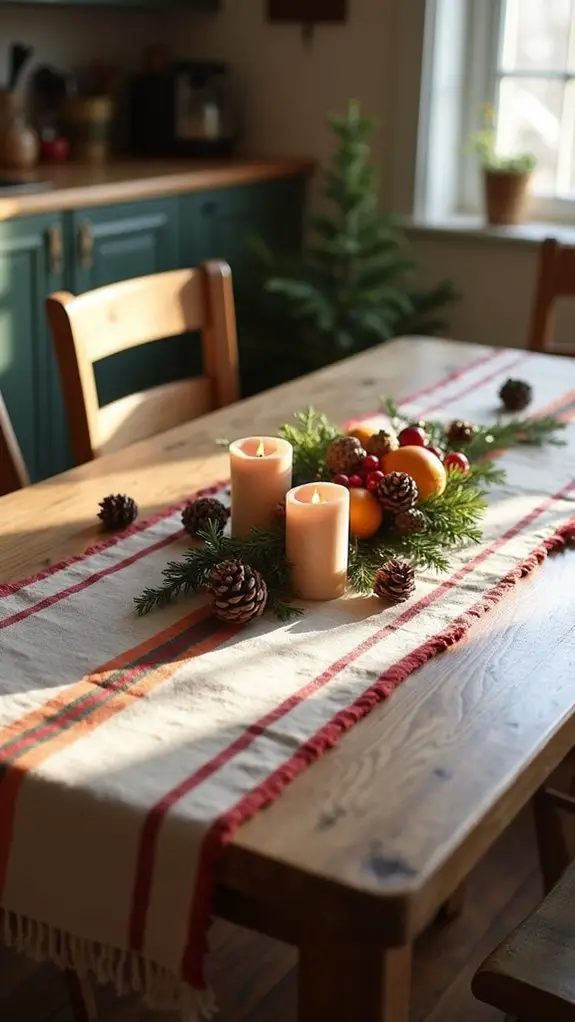 create a festive table runner