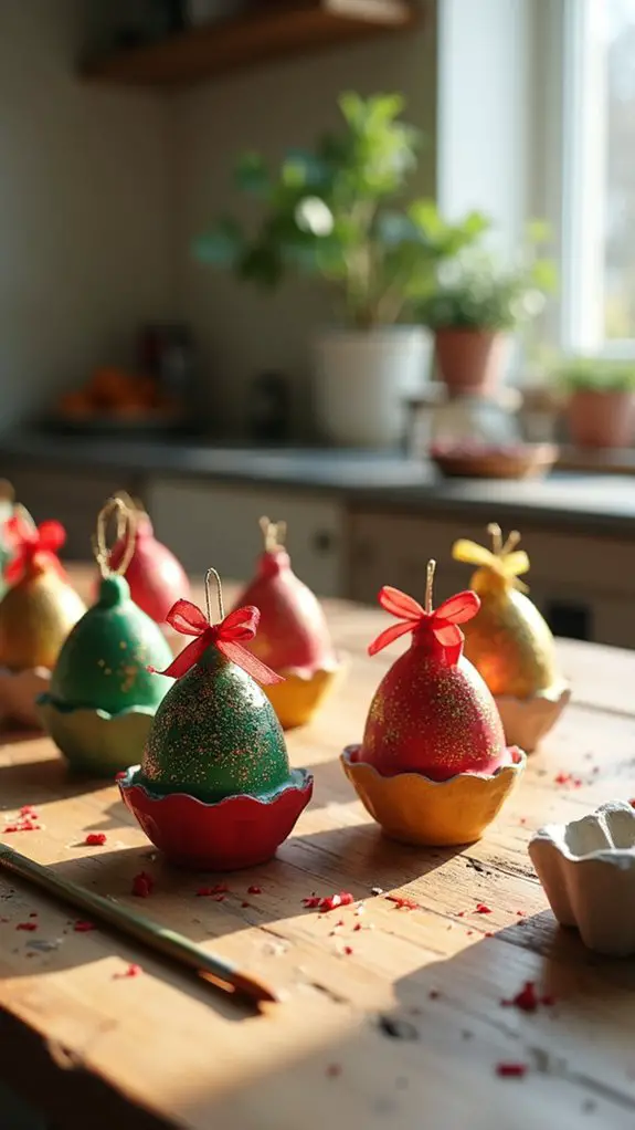 creative egg carton ornaments