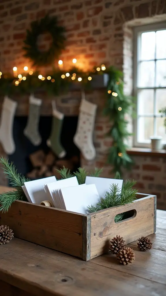 creative holiday card display