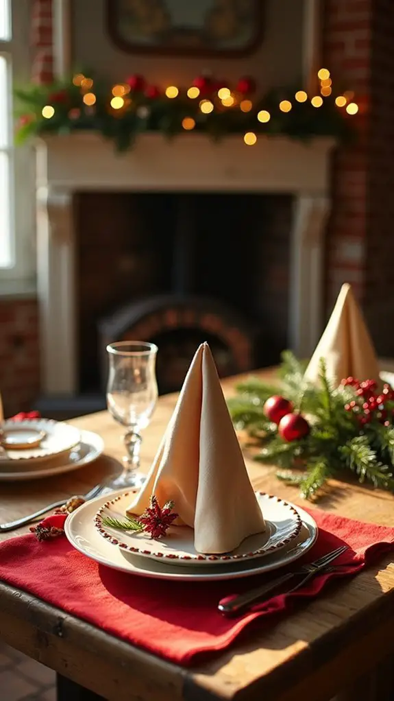creative holiday napkin folding