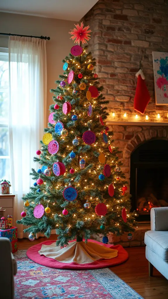 creative holiday paint splatter