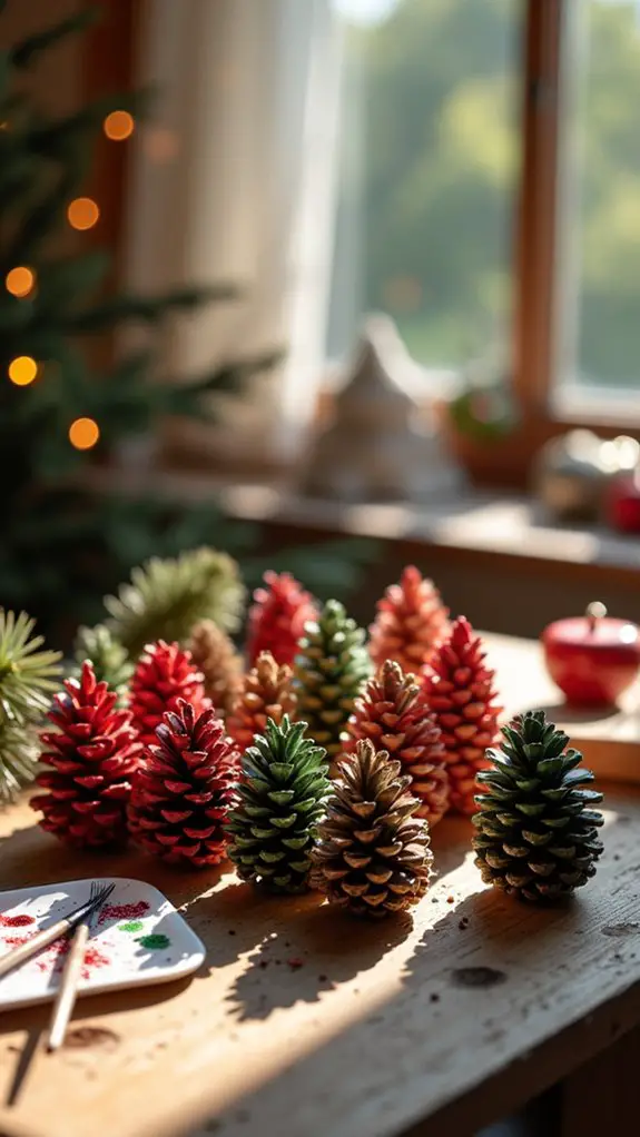 creative holiday pinecone ornaments