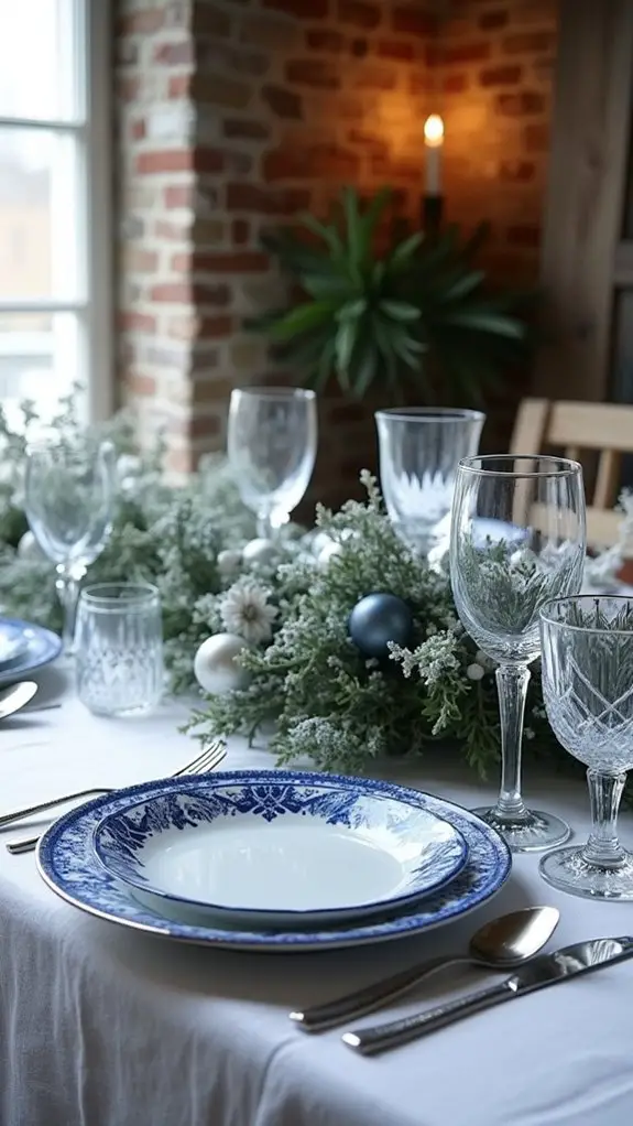 crisp blue white elegance