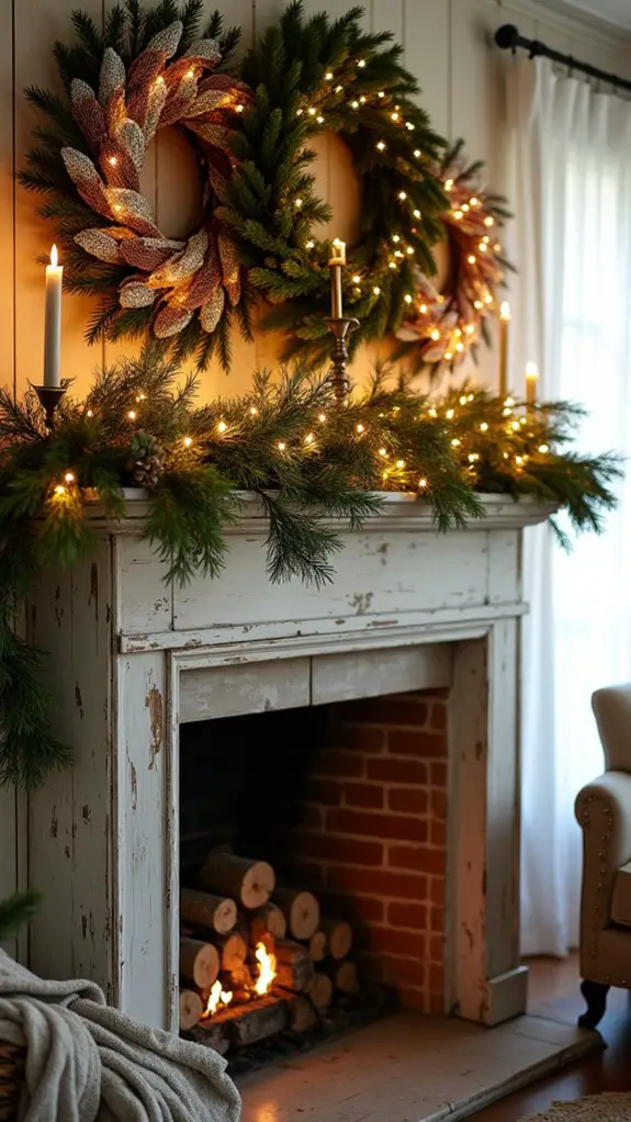 dazzling gold metallic wreaths