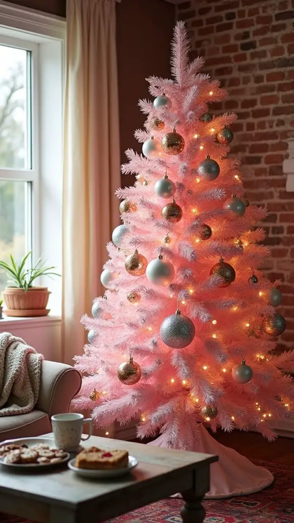 dazzling pink christmas tree