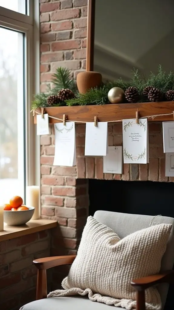display holiday cards elegantly