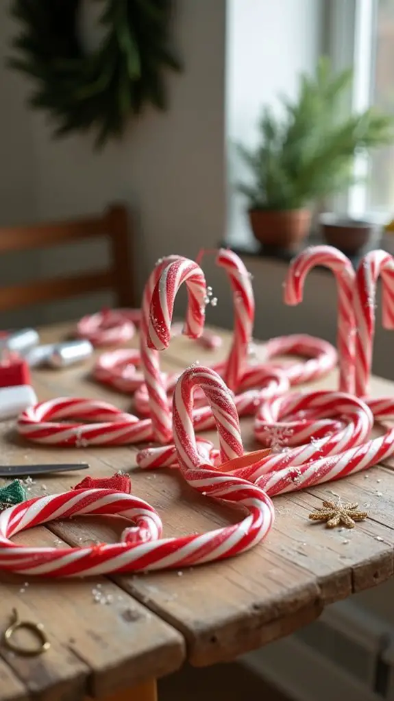 diy candy cane ornaments