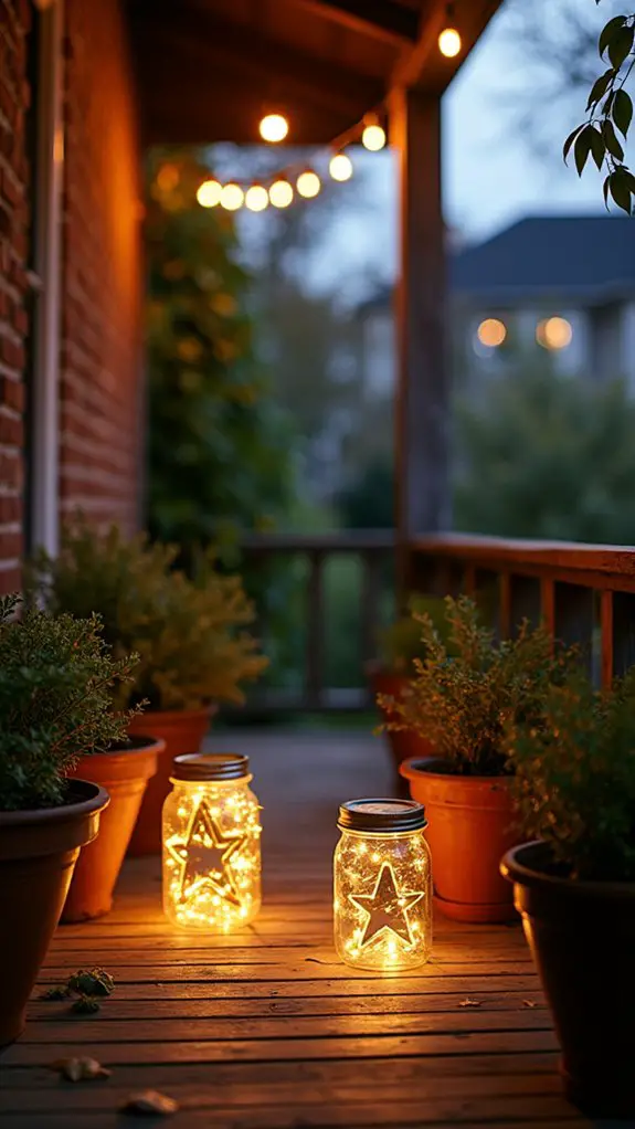 diy cozy star jars