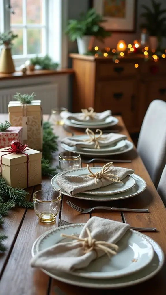 diy festive gift centerpieces