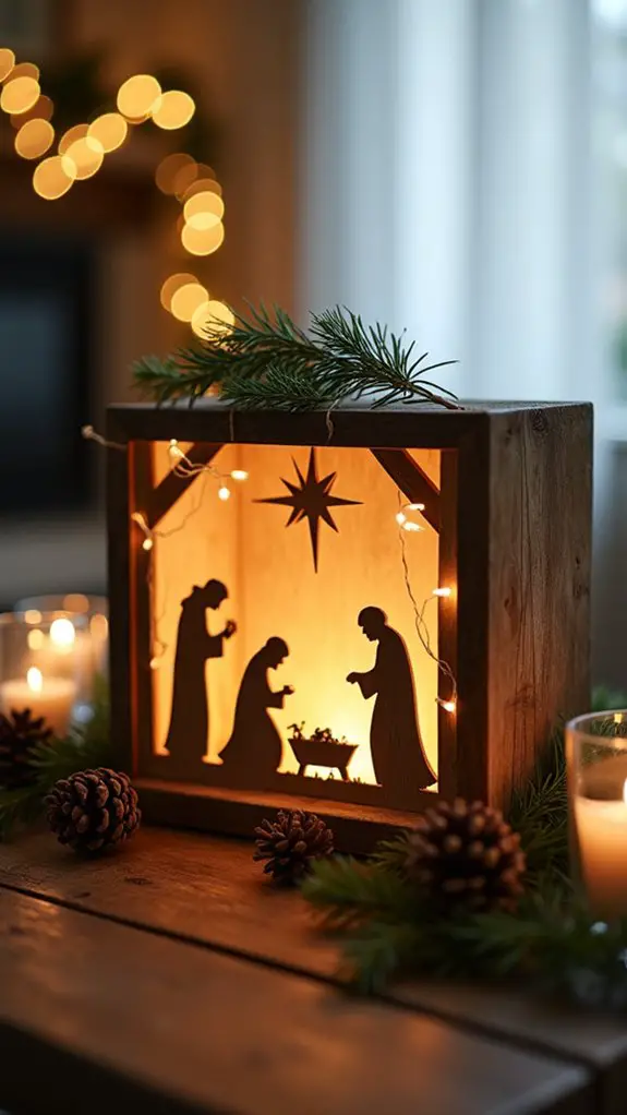 diy nativity light box