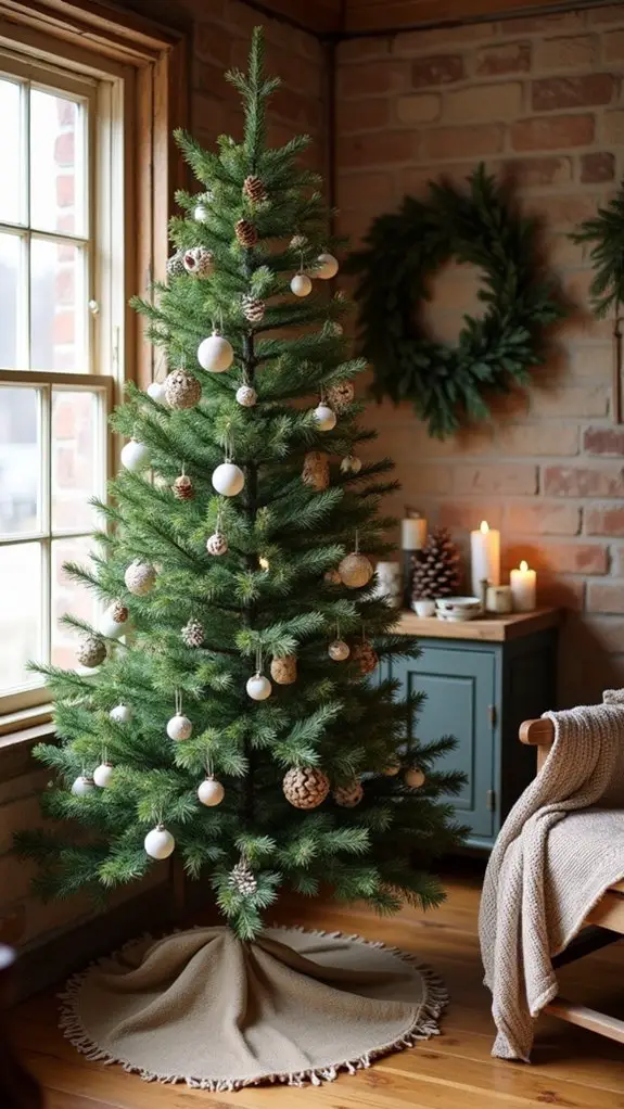 diy rustic burlap tree skirt