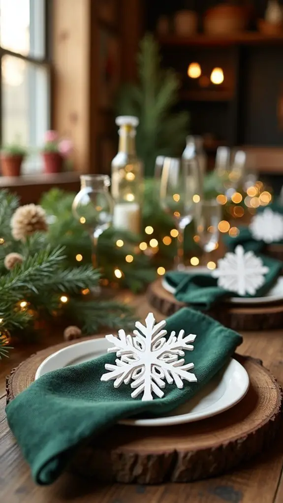 diy snowflake place cards