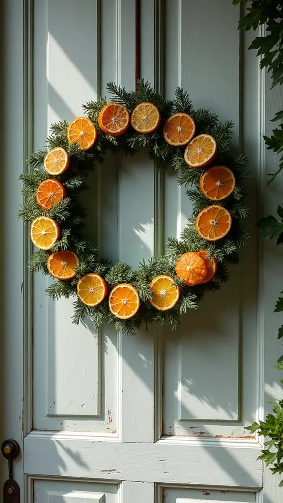 dried citrus herb wreath