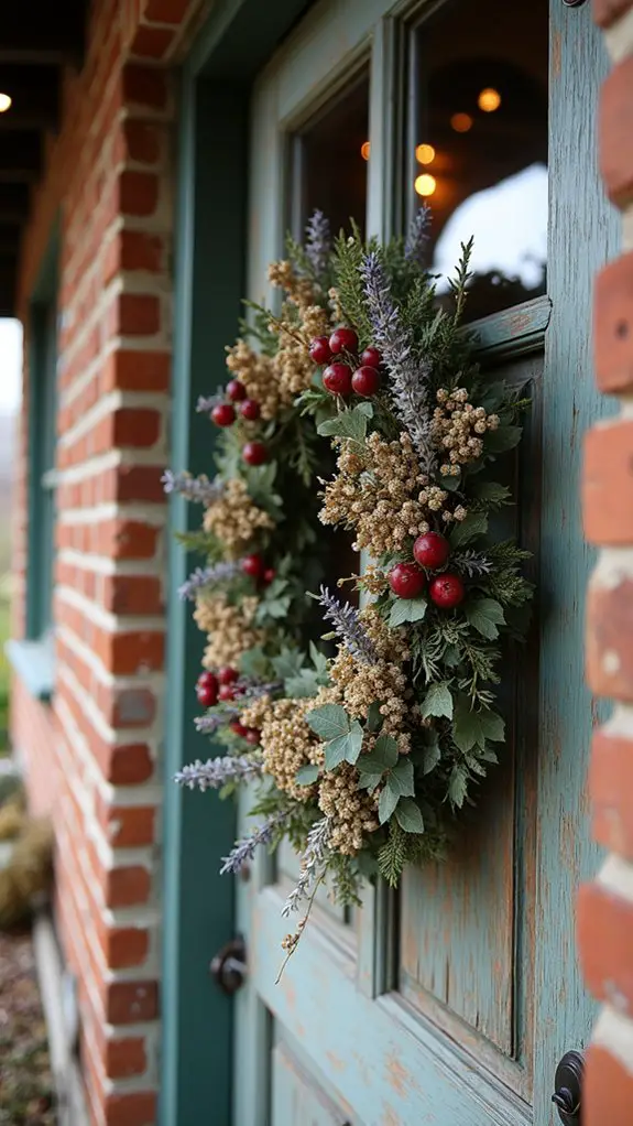 dried floral herb wreath