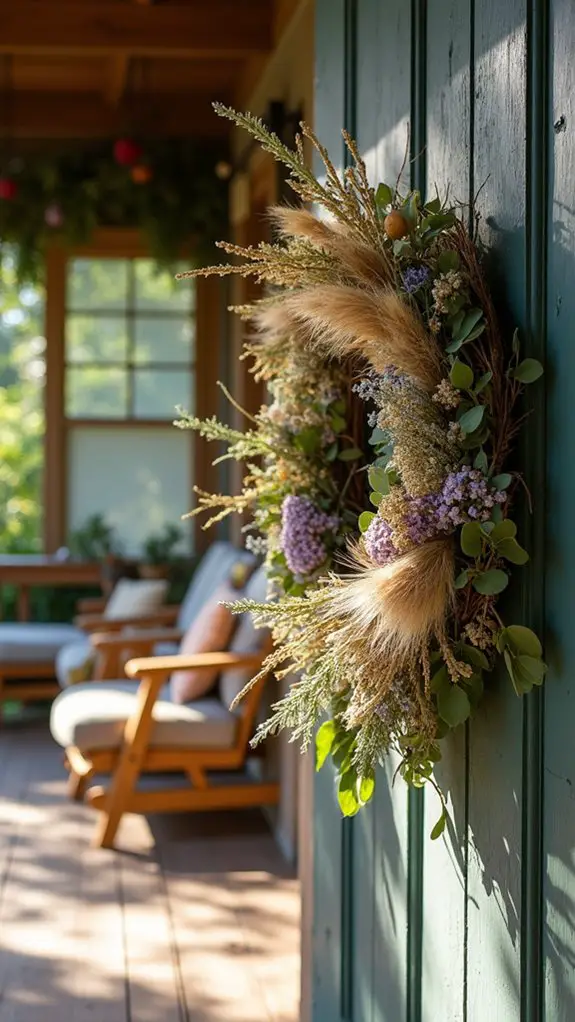 dried flower and herb wreath