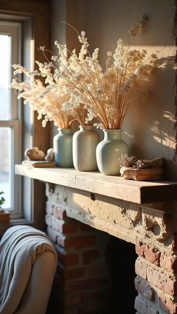 dried flower holiday display