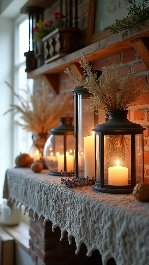 dried flower lantern holiday decor
