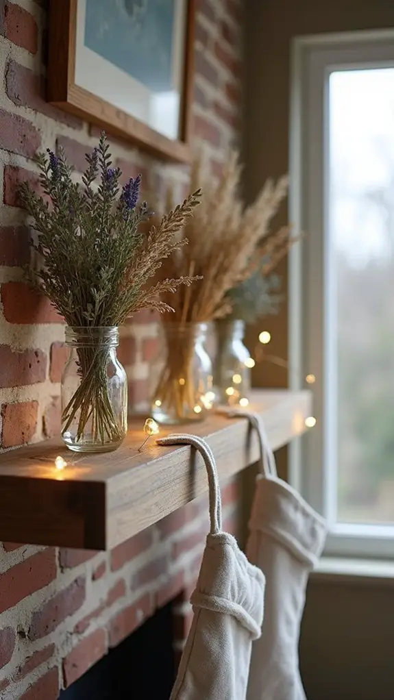 dried flowers enhance stockings