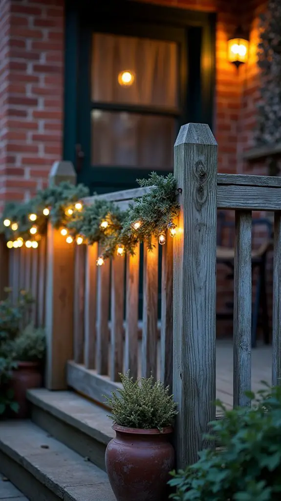 dynamic holiday railing decor