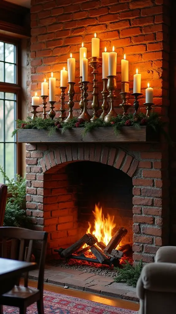 elegant antique candlesticks display