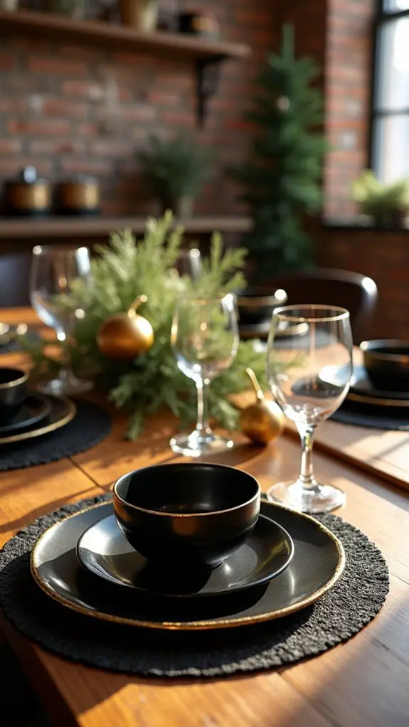 elegant black and gold