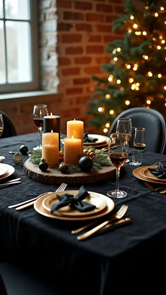 elegant black and gold