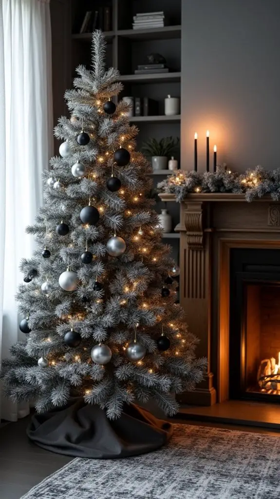 elegant black and silver